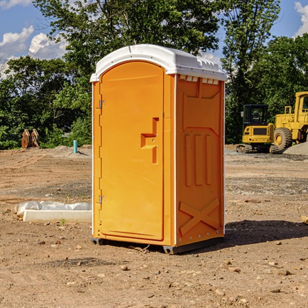 how often are the portable restrooms cleaned and serviced during a rental period in Breckenridge Texas